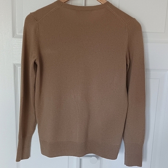 Never Worn Everlane 100% Cashmere Camel Brown Tan Crewneck Sweater sz Small - Picture 2 of 3